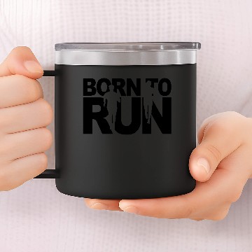 Discover Born to run, running man 14oz Stainless Steel Tumblers