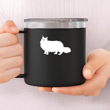 Discover Maine Coon Cat 14oz Stainless Steel Tumblers