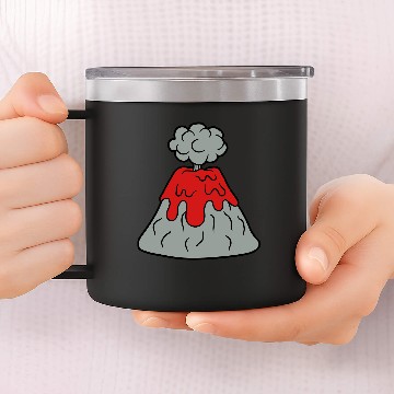 Discover volcano eruption ash magma 14oz Stainless Steel Tumblers