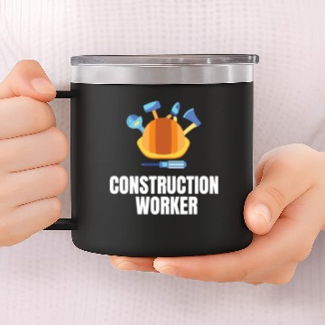 Discover CONSTRUCTION: Construction Worker 14oz Stainless Steel Tumblers