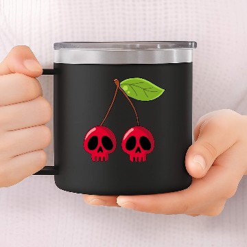 Discover Cherry skull 14oz Stainless Steel Tumblers