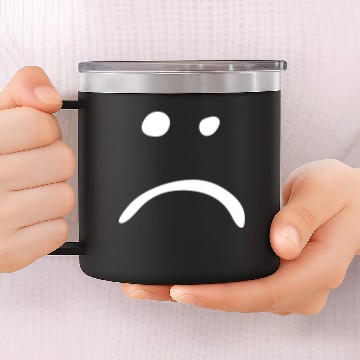 Discover Sad Face 14oz Stainless Steel Tumblers