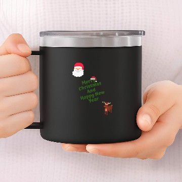 Discover Santa And Rudolph 14oz Stainless Steel Tumblers