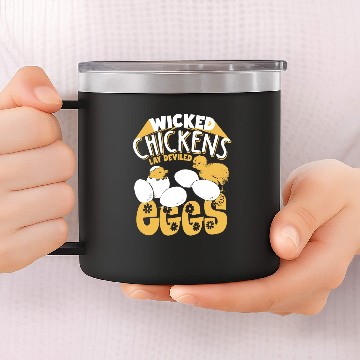 Discover Wicked Chicken Lay Deviled Eggs 14oz Stainless Steel Tumblers