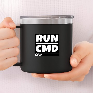 Discover Run cmd | Computer Nerd | Web Designer | CSS | exe 14oz Stainless Steel Tumblers