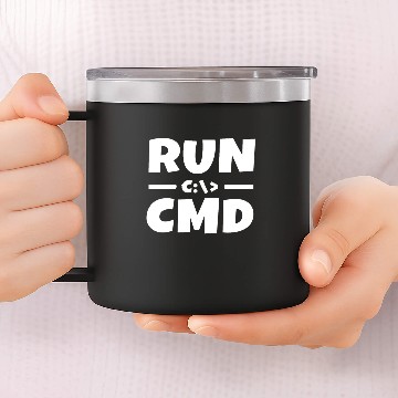 Discover Run cmd | Computer Nerd | Web Designer | CSS | exe 14oz Stainless Steel Tumblers