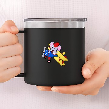 Discover HAND PAINTED AIRPLANE MOUSE 14oz Stainless Steel Tumblers