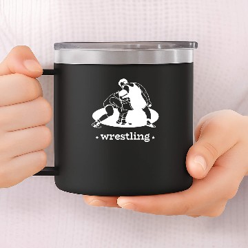 Discover Wrestling Wrestler Wrestling Ringer Ring Grappling 14oz Stainless Steel Tumblers