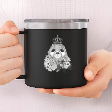 Discover small seal with a floral crown 14oz Stainless Steel Tumblers