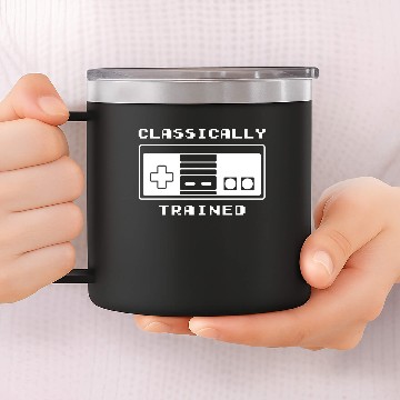 Discover Classically Trained 80s Video Games 14oz Stainless Steel Tumblers