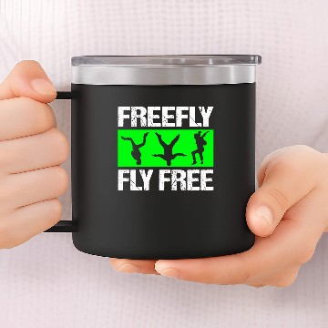 Discover Skydiving, Skyive, Freefly, Parachute 14oz Stainless Steel Tumblers