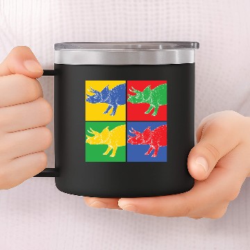 Discover Triceratops Dino Bones 14oz Stainless Steel Tumblers