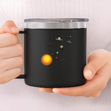 Discover Solar System Space 8 Planets & Sun space lover Shi 14oz Stainless Steel Tumblers