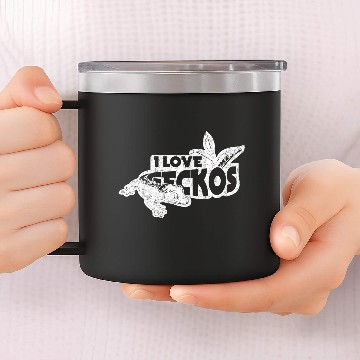 Discover Gecko Reptile Gift 14oz Stainless Steel Tumblers