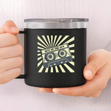 Discover 80s retro cassette nostalgia 14oz Stainless Steel Tumblers