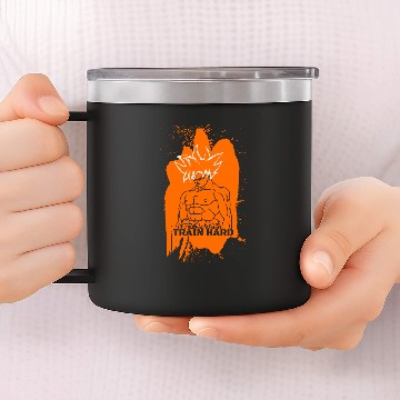 Discover Train Hard Goku 14oz Stainless Steel Tumblers