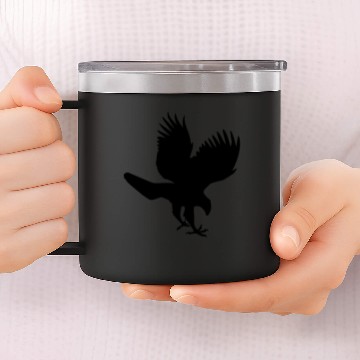 Discover hawk bird silhouette 14oz Stainless Steel Tumblers