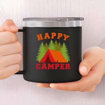 Discover HAPPY CAMPER 14oz Stainless Steel Tumblers