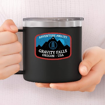 Discover Mountain Life Gravity Falls Oregon USA Adventure A 14oz Stainless Steel Tumblers
