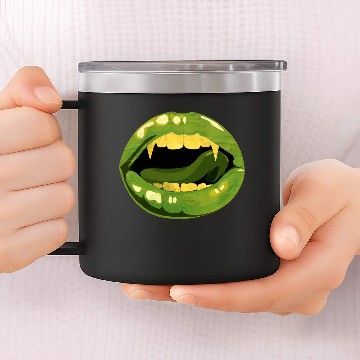 Discover Vampire zombie mouth 14oz Stainless Steel Tumblers