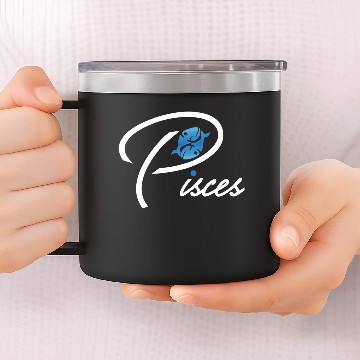 Discover pisces wht 14oz Stainless Steel Tumblers