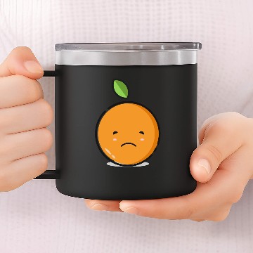 Discover Sad Orange 14oz Stainless Steel Tumblers