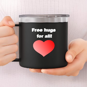 Discover free hugs for all, convention, community 14oz Stainless Steel Tumblers