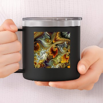 Discover Trippy Pattern Batik 14oz Stainless Steel Tumblers