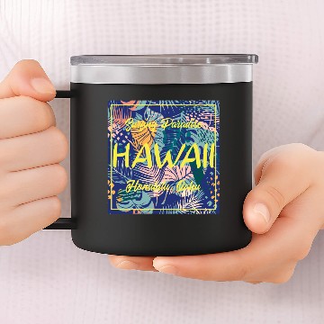 Discover Hawaii Surfing Paradise 14oz Stainless Steel Tumblers