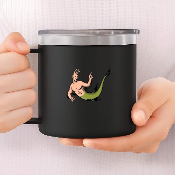 Discover Sea Monkey Pointing Mascot 14oz Stainless Steel Tumblers