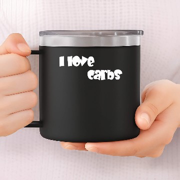 Discover I love carbs white 14oz Stainless Steel Tumblers