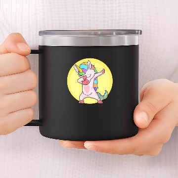 Discover Dab Rainbow unicorn - cute unicorn 14oz Stainless Steel Tumblers