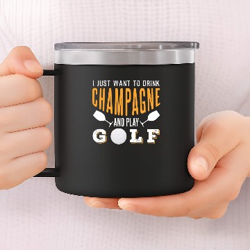Discover Champagne and Golf 14oz Stainless Steel Tumblers