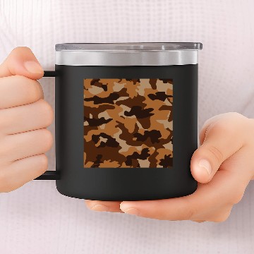 Discover Camouflage Brown 14oz Stainless Steel Tumblers