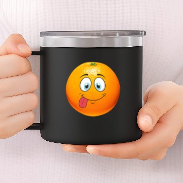 Discover Yummy Orange Fruit 14oz Stainless Steel Tumblers