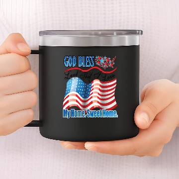 Discover God Bless America 14oz Stainless Steel Tumblers