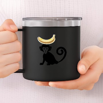 Discover Monkey banana 14oz Stainless Steel Tumblers