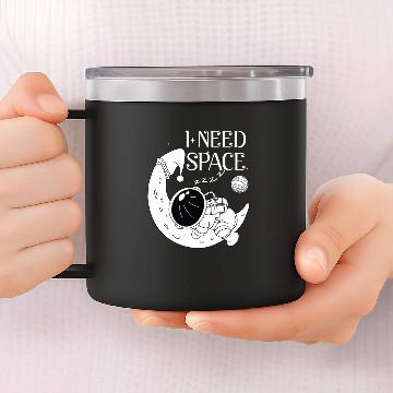 Discover I Need Space Retro Funny I Need Espacio playera 14oz Stainless Steel Tumblers