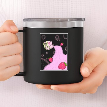 Discover Strawberry milk 14oz Stainless Steel Tumblers