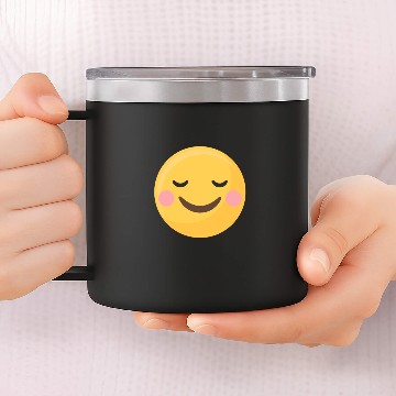Discover Funny Emoticon Smiley Face 14oz Stainless Steel Tumblers