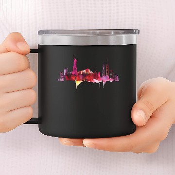 Discover New York skyline 14oz Stainless Steel Tumblers