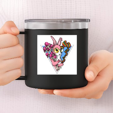 Discover Psychedelic Rabbit 14oz Stainless Steel Tumblers