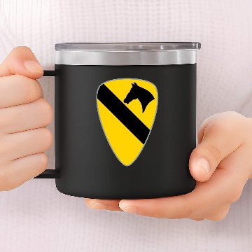 Discover 1st Cavalry Division Patch Patriotic 14oz Stainless Steel Tumblers