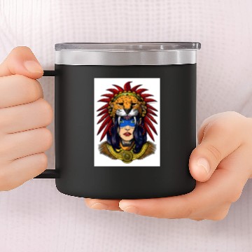Discover Aztec Jaguar Princess 14oz Stainless Steel Tumblers
