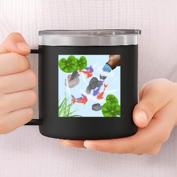 Discover Fish Pond 14oz Stainless Steel Tumblers
