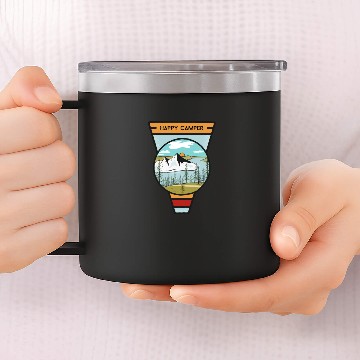 Discover Happy camper 14oz Stainless Steel Tumblers