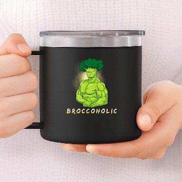 Discover Broccoli Broccoholic Vegetable 14oz Stainless Steel Tumblers