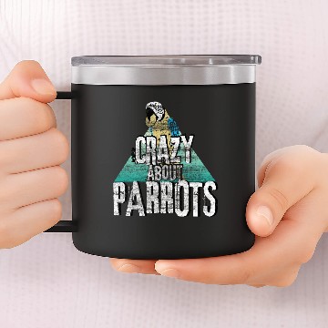 Discover Parrot Bird macaw 14oz Stainless Steel Tumblers