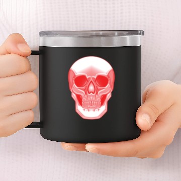 Discover Red Crystal Skull 14oz Stainless Steel Tumblers