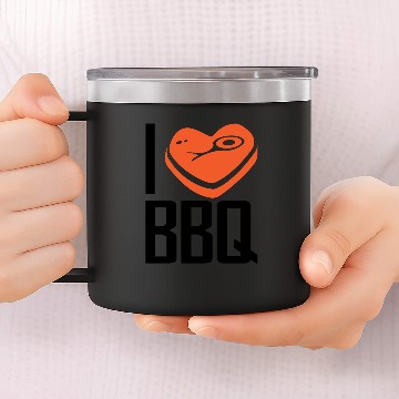 Discover I love BBQ 14oz Stainless Steel Tumblers